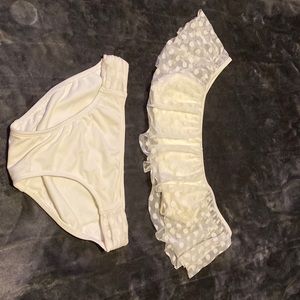 White polkadot bathing suit